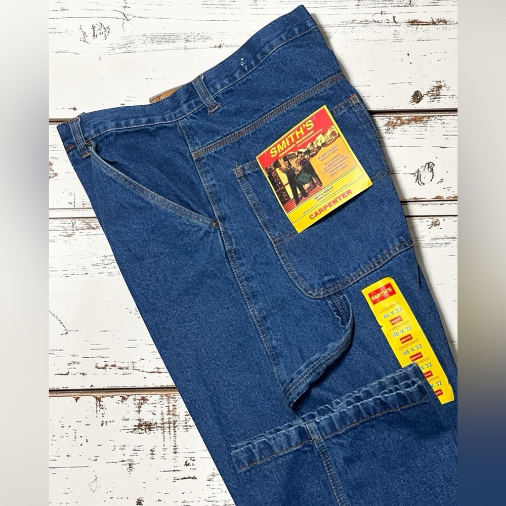 NWT Smiths WorkWear Carpenter Jeans 46 x 32 Farm Utility Gorpcore Cotton Denim